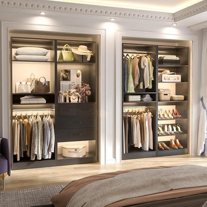 Unikito 50” Closet System with 4 Drawers, 4.2FT Wood Closet Organizer with - Image 5