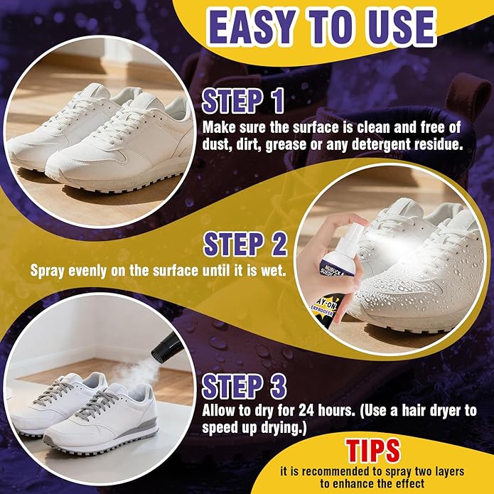 Shoe Protector Spray, Shoe Waterproof Spray, Waterproof & Stain Repellent - Image 6