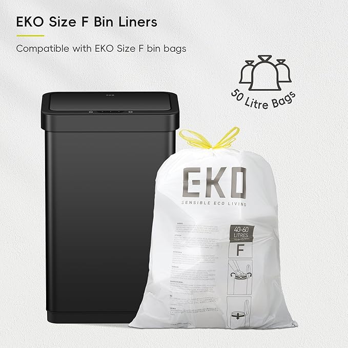 EKO EcoNova 13.2 Gallon/ 50L Automatic Sensor Kitchen Trash Can, Stainless - Image 5