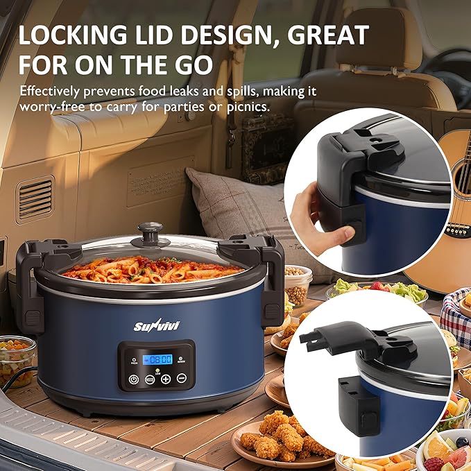 Sunvivi 8.5 Quart Programmable Slow Cooker: Multi-Cooker Food Warmer - Image 5