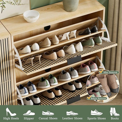 Shoe Cabinet Storage Entryway Slim, Shoe Organizer Cabinet - Image 7