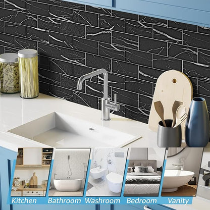 Art3d 102-Piece Faux Stone Peel and Stick Backsplash Tile, Waterproof Thick PVC - Image 7