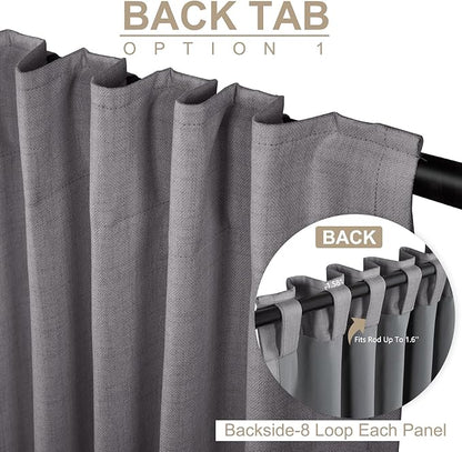 100% Blackout Shield Linen Blackout Curtains - Image 4