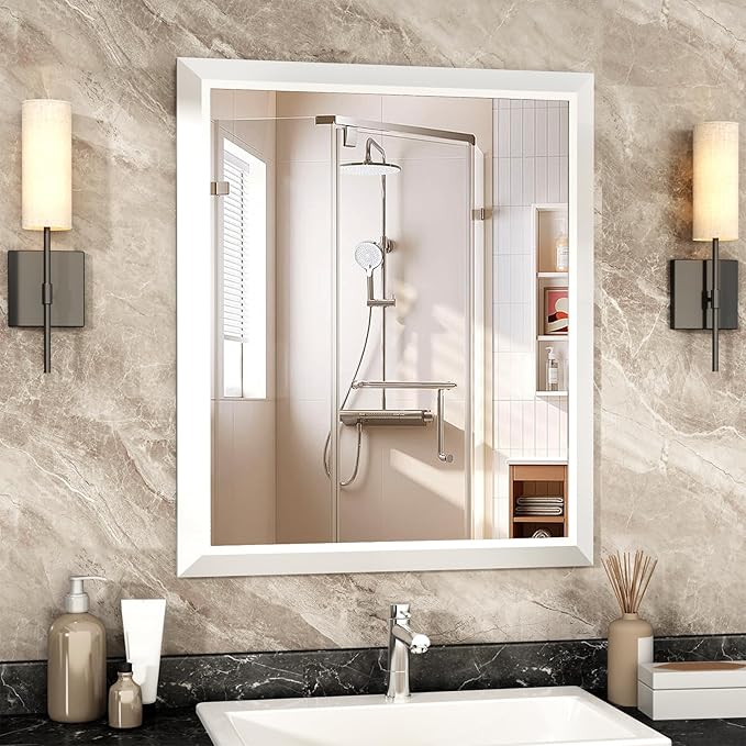 SMIROR Matte White Bathroom Mirror by SMIROR