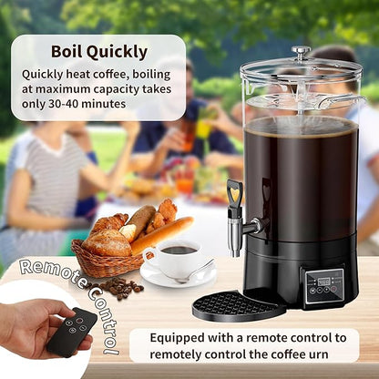 Coffee Urn Commercial Coffee Maker, 26 L 170 Cups, Transparent Electric - Image 8