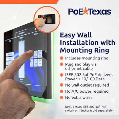 PoE Texas Low Profile 10-Inch Touchscreen Conference Room Scheduler PoE Tablet - Image 5