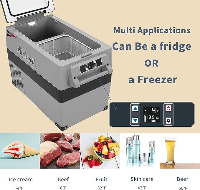 Alpicool LGCF45 Portable Refrigerator 12 Volt Car Freezer 42 Quart Mini Fridge - Image 3