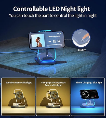 3 in 1 Magnetic Wireless Charging Station - Image 2