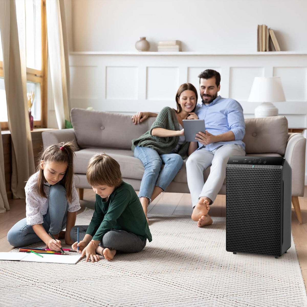 winix 5520 air purifier for home large room, view 9