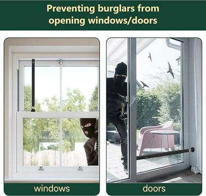 WooFog Adjustable Window Security Bars Vertical, Heavy Duty Sliding Patio Glass - Image 4