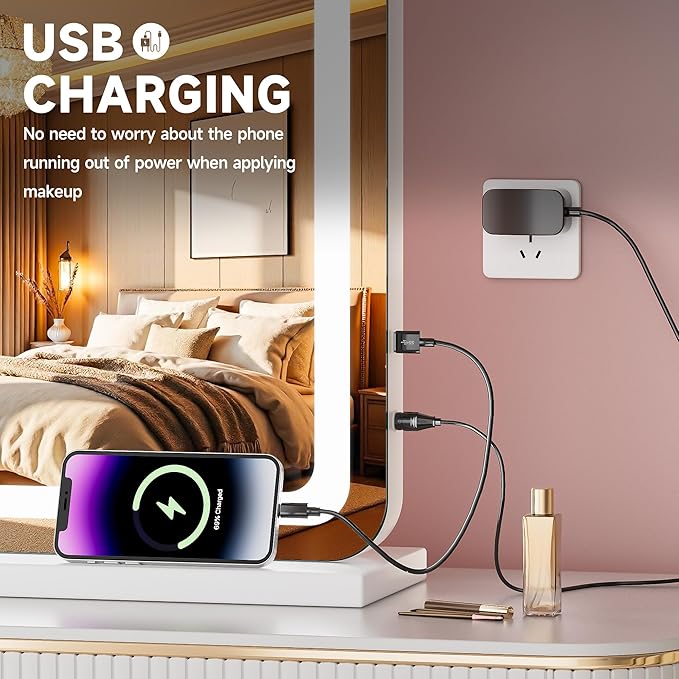Vanity Mirror with Lights, Dimmable 3 Modes, Memory Function, Smart Touch - Image 8