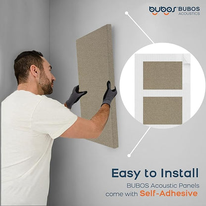BUBOS 4 PCS Fabric Acoustic Panels, 23.6''x11.8''x2'' Sound Proof Panels - Image 8