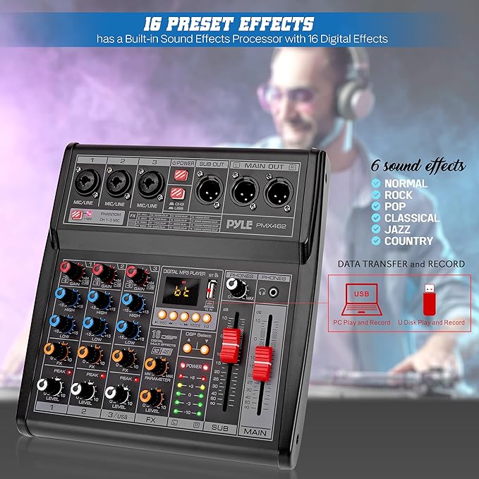 Pyle Professional DJ Audio Mixer - Image 6