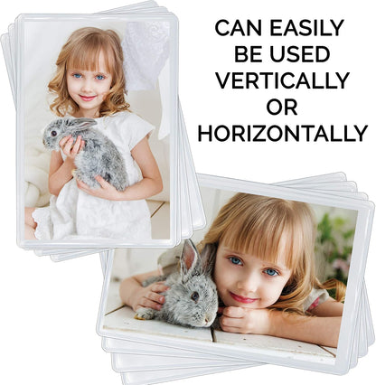 Freez A Frame Clear Magnetic Picture Frames For Refrigerator School Locker, or any Magnetic Surface 8 Pack (2) 8.5 x 11 (2) 5 x 7 (4) 4 x 6 Photo Pockets