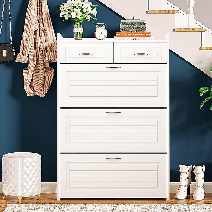 Vibe & Dine Narrow Shoe Organizer Cabinet - Image 3