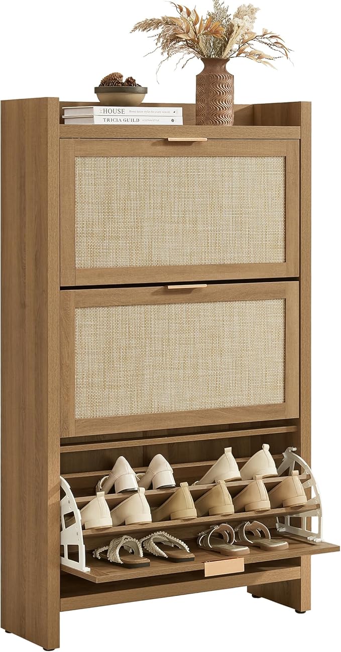 SICOTAS Rattan Shoe Storage Cabinet by SICOTAS