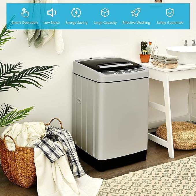 Giantex Full Automatic Washing Machine, 2 in 1 Portable Laundry Washer 1.5Cu.Ft - Image 4
