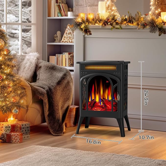 Electric Fireplace Stove, Fast Heating, X Infrared Fireplace Heater - Image 3
