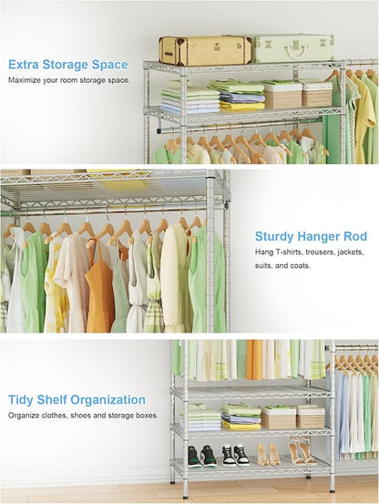 Ulif E11 Heavy-Duty Garment Rack, Metal Freestanding Clothes Rack and Closet - Image 6