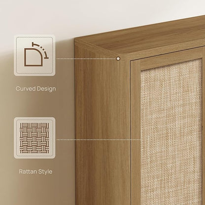 SICOTAS Rattan Shoe Storage Cabinet - Image 6