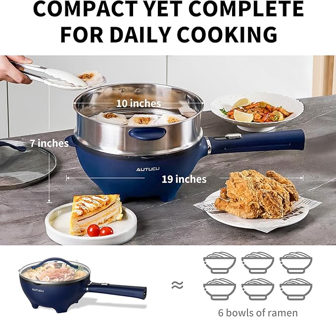 3-Quart Electric Hot Pot & wok Nonstick - Image 3