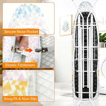 Ironing Board Cover and Pad, 18x49 Extra Wide Thick Iron Padding, Scorch & - Image 5