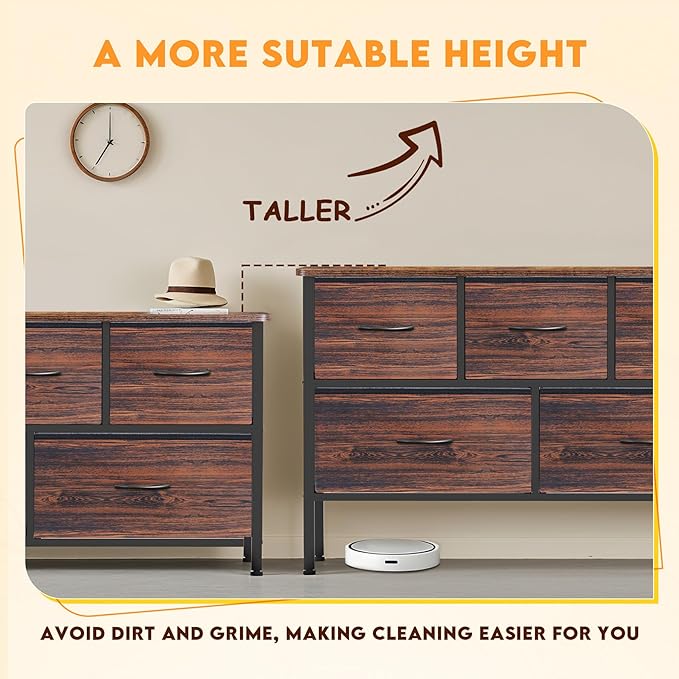 Curved Profile Dresser for Bedroom, Chest of Drawers, 5 Storage Drawers - Image 5