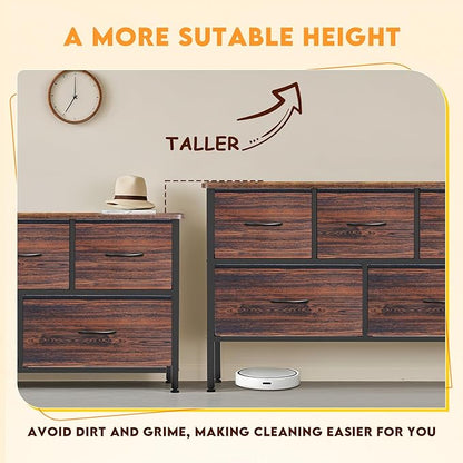 Curved Profile Dresser for Bedroom, Chest of Drawers, 5 Storage Drawers - Image 5