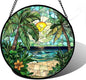 DASTOLL Stained Glass Window Hanging, and Mom 7.8 in by DASTOLL