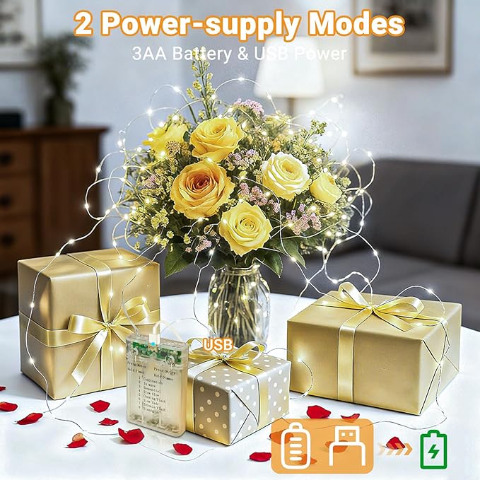 litogo 3 Pack Fairy Lights Battery Operated - Image 5