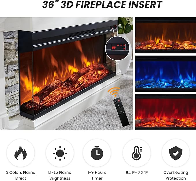 OKD 52" Electric Fireplace - Image 2