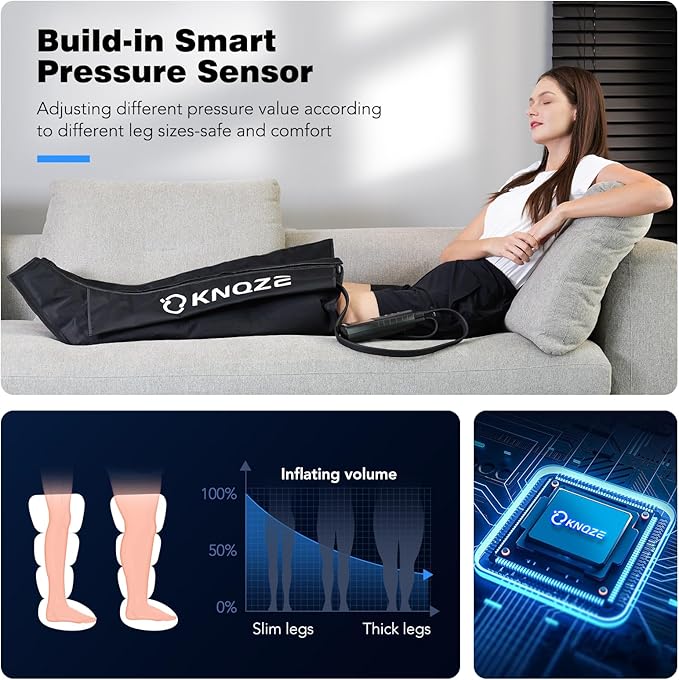 KNQZE Air Compression Recovery System, Foot and Full Leg Recovery Boots - Image 4