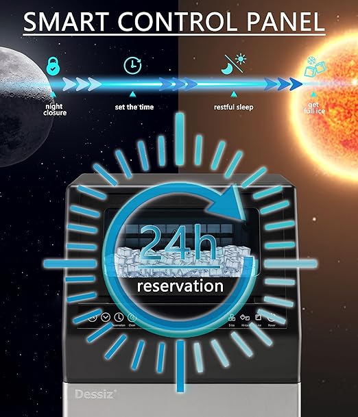 Commercial Ice Maker Machine, 100lbs/24H Stainless Steel 45pcs Under Counter - Image 8