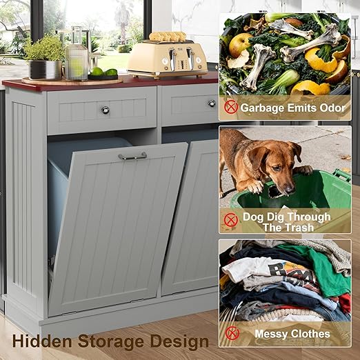 Tilt Out Trash Can Cabinet - Image 5