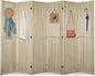 ECOMEX 6 Panel Room Divider, 5.6Ft Pegboard Display Wooden Folding Privacy by ECOMEX