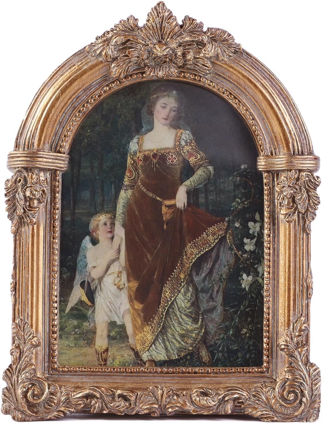 Bronze Antique Picture Frames 2.5x3.5 Ornate Arched Vintage Picture Frames with Glass Front for Wall Hanging and Tabletop Photo Gallery Wall Decor Vintage Home Decor