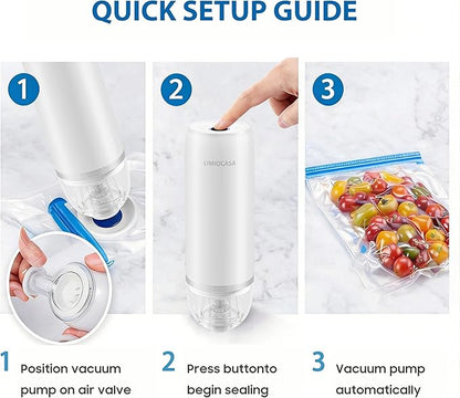 Handheld Vacuum Sealer for Food Storage, Cordless Mini Vacuum Pump - Image 4