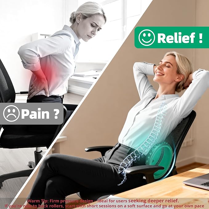 Back Roller for Back Pain Reliefn & Stretching, Deep Tissue Massage Roller - Image 7