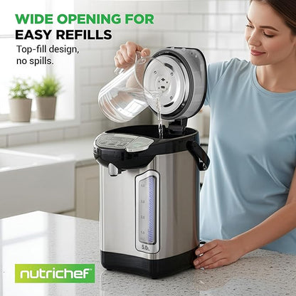NutriChef Electric Water Boiler and Warmer - 5L/5.28 Qt Stainless Steel Hot - Image 6