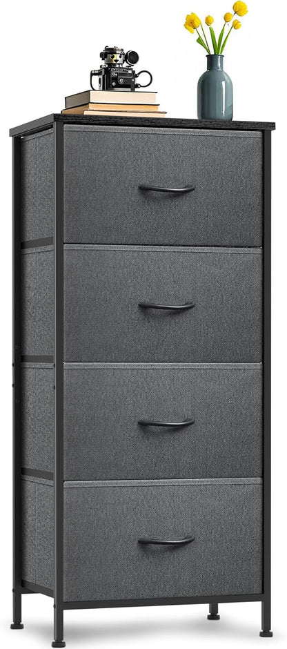 4 Fabric Drawer Dresser for Bedroom, Chest of Drawers by Sonharlar