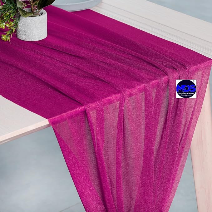 MDS Halloween Chiffon Table Runner - 10 Pack, 29 x 170 Inches, 14ft Each - Sh...
