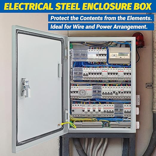 Electrical Box 12 x 10 x 6'' Steel Electrical Junction Box，NEMA 4X Steel - Image 2