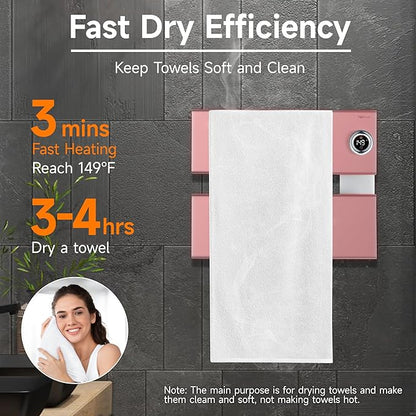 P&Bhusri Electric Heated Towel Rack, Fast Heating and Drying - Image 3