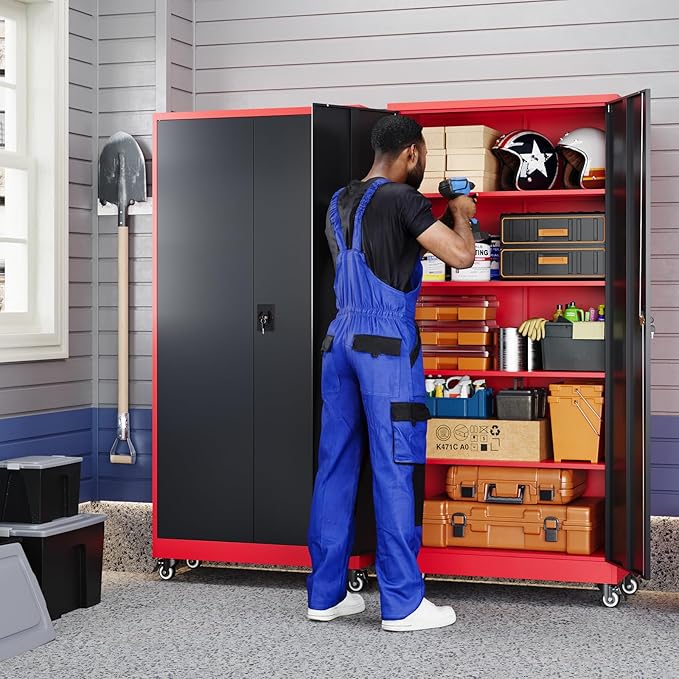 Yizosh Metal Garage Storage Cabinet - Image 2