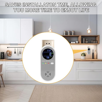 2 Packs Carbon Monoxide Detectors, Plug in Carbon Monoxide Alarm, 3-in-1 - Image 6