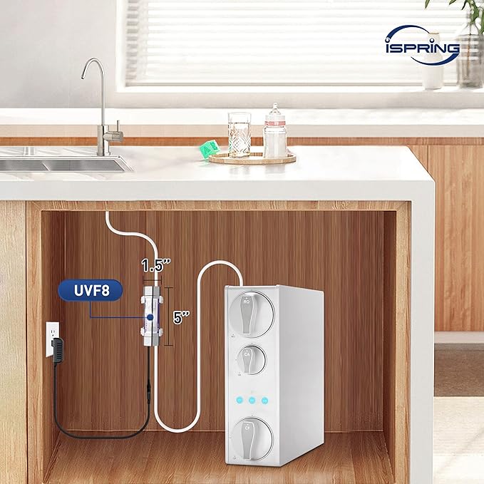iSpring RO500AK-BN+UVF8 Tankless Reverse Osmosis Water Filtration System - Image 4