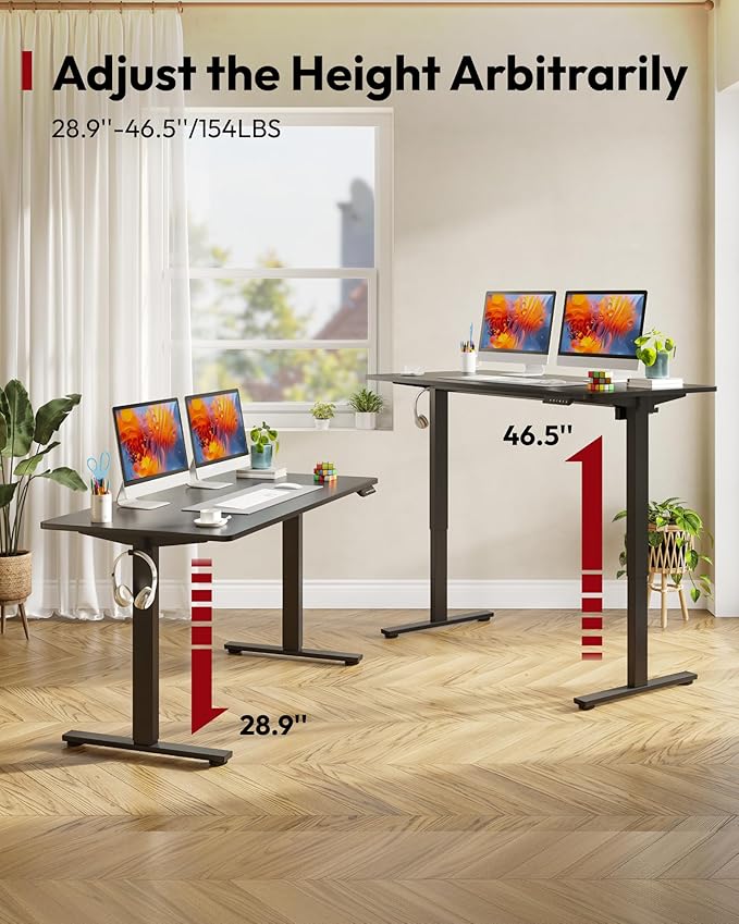 SANODESK Electric Standing Desk 55 x 28 Inches Whole-Piece Desktop Height - Image 9