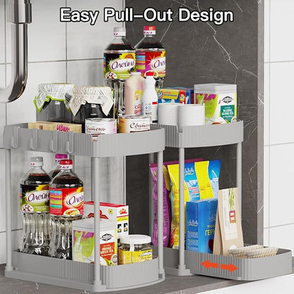 Ukeetap 2 Pack Multi-Purpose Pull-Out Storage Organizers, Under Sink Organizers - Image 4