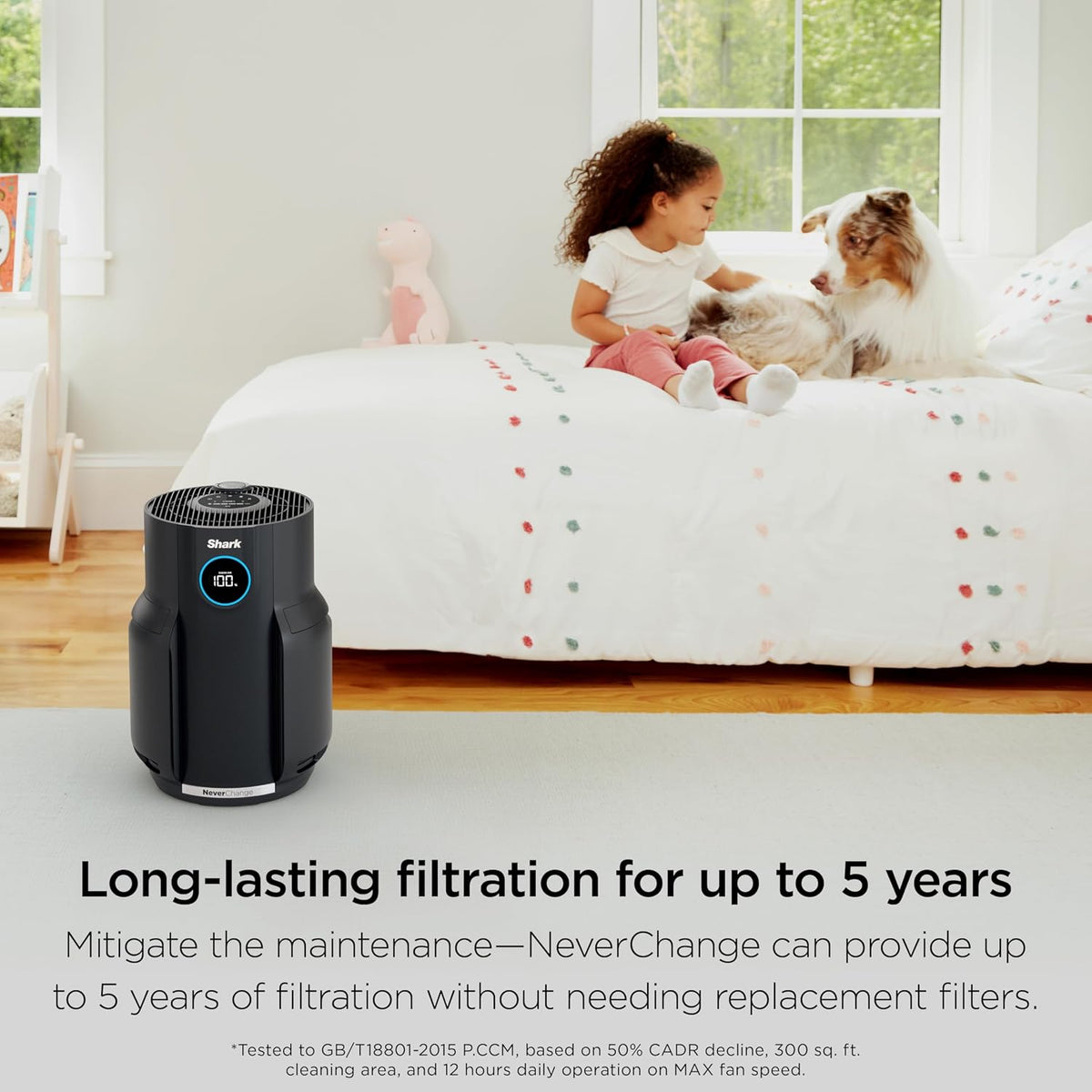 shark neverchange air purifier, hp152, charcoal, close-up detail