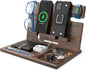 BarvA Two Phone Docking Station | Night Stand Desk Organizer | Wood Nightstand by BarvA